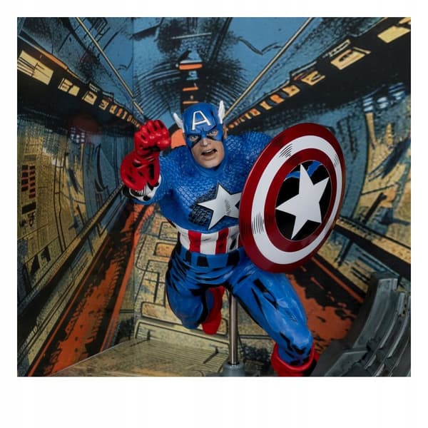 McFarlane Marvel Captain America 1:10 Scale Collectible with Scene (Capta