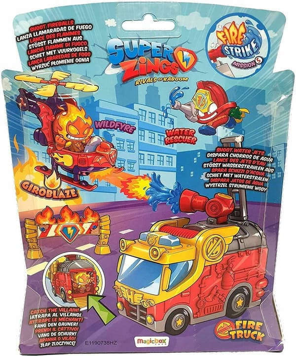 SUPER ZINGS SERIES 5 FIRE STRIKE 2-FIGURE SET: FIRE ENGINE AND HELICOPTER