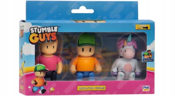 STUMBLE GUYS MINI ACTION FIGURES 3-PACK: MR STUMBLE, MS STUMBLE, SPRINKLES