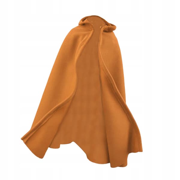 Miniature 1:6 scale hooded top – Cloak Long Cape Casual Solid Colour Coffee