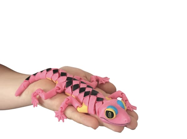 Namibian Palm Gecko 3D – segmented, movable figurine, terrarium decoration