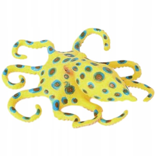 YELLOW PLASTIC OCTOPUS FOR INTERIOR DECORATION