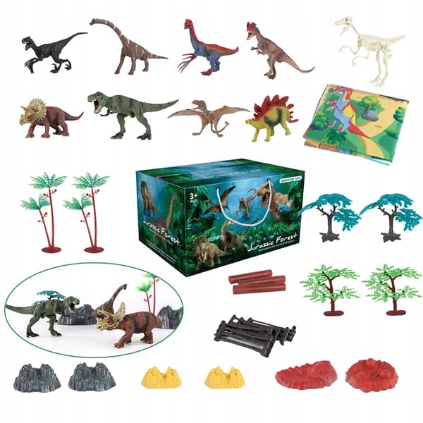 Jurassic Park Dinosaurs + Interactive Mat Set