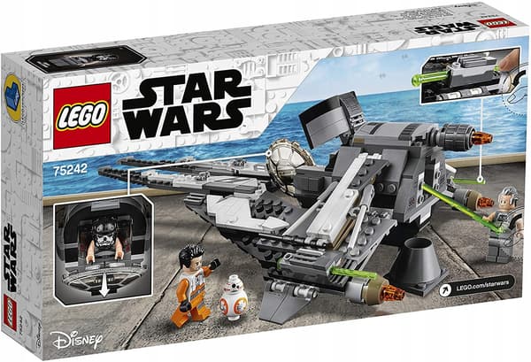 LEGO STAR WARS 75242 TIE Interceptor, Black Ace, Droid BB-8, Poe Dameron