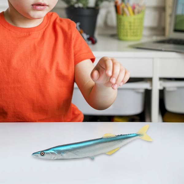 Simulated Sea Creatures, Fish Figurines, Model Toys, Cupcake Toppers for Saury