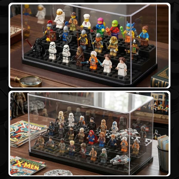 DISPLAY CABINET FOR LEGO FIGURES – LARGE COLLECTORS’ DISPLAY CABINET FOR BRICKS