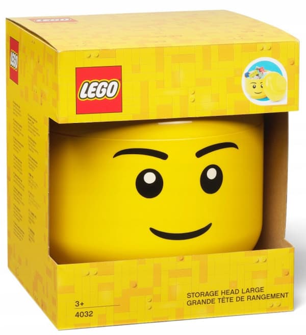 LEGO BIG HEAD BOY CONTAINER, SIZE L, 27 CM, CAPACITY 8.5 L