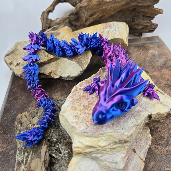 Crystal Dragon 3D-Printed Figurine, 60 cm – Children’s Toy