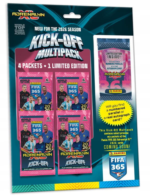 2 x FIFA 2026 MULTIPACK KICKOFF Panini 4 packets, 1 LIMITED card