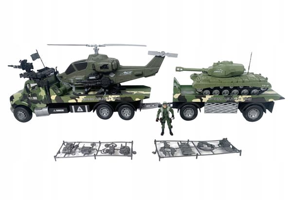 Military lorry with a soldier, 80 cm