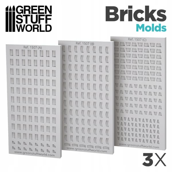GREEN STUFF WORLD – SILICONE MOULD FOR CASTING BRICKS 1507