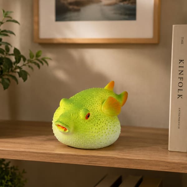 Rubber Blowfish – Stretchable, Realistic Ocean Fish Figurine, 12cm