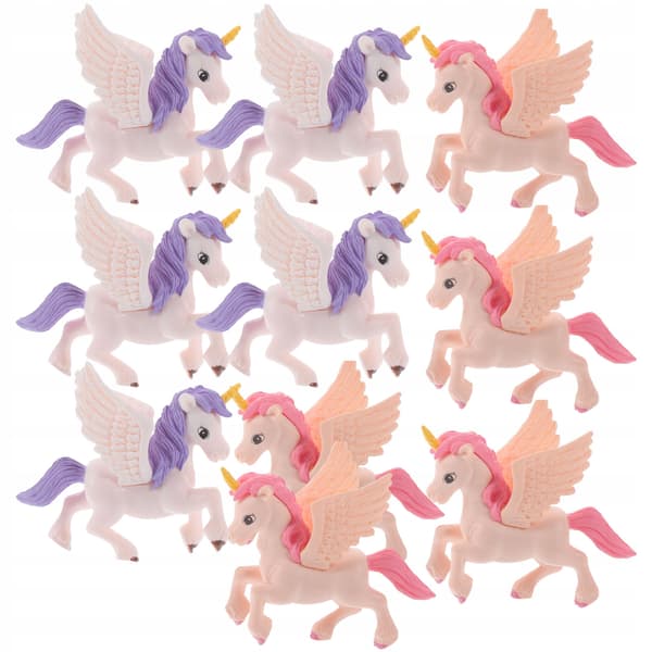10 COLOURFUL MINI UNICORN FIGURINES FOR HOME DECORATION