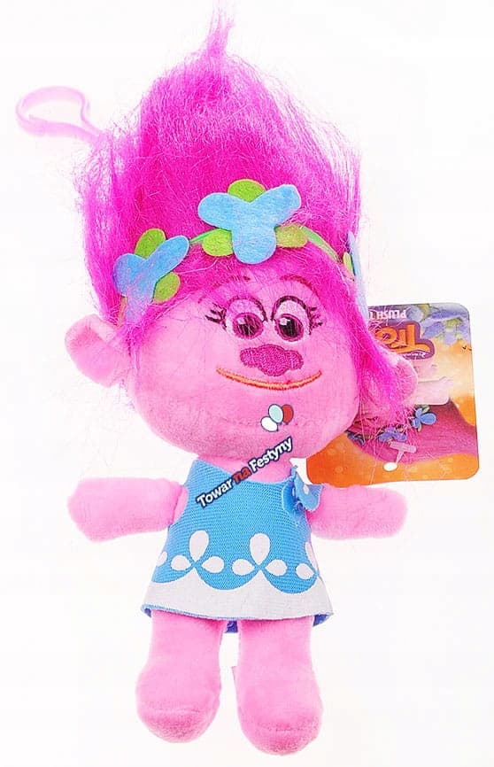 Large plush keyring with a Troll figurine pendant