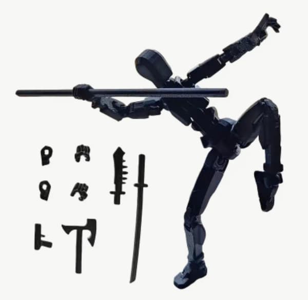 3D Foldable Robot Figurine – Creative Gift Toy: Stickman