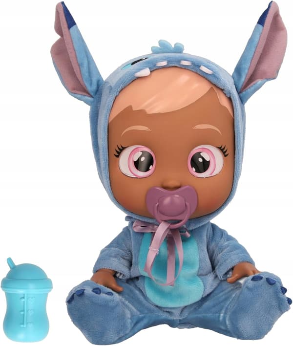 A DOLL WITH PERSONALISED BLUE PYJAMAS AND REAL TEARS, FOR CHILDREN