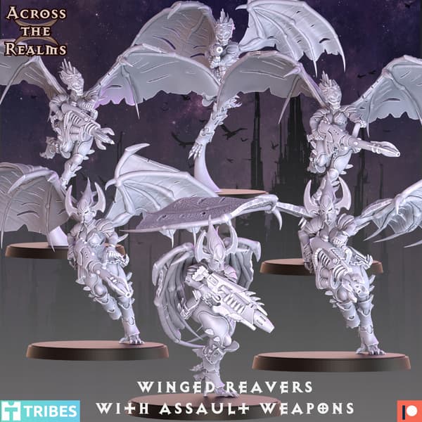 Winged Reavers with Assault Weapons x6 Across the