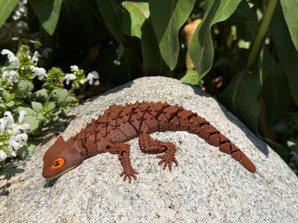 3D Crocodile Skink – lizard, segmented figurine, terrarium decoration