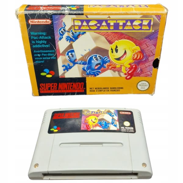 PAC ATTACK Nintendo SNES BOX Pac-Man box