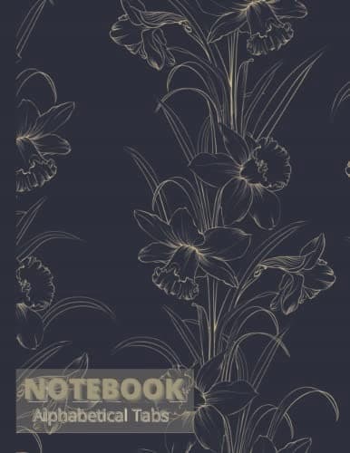 A to Z Alphabetically Indexed Ruled Notebook: 8.5 x 11 Notebook: 4 Pages