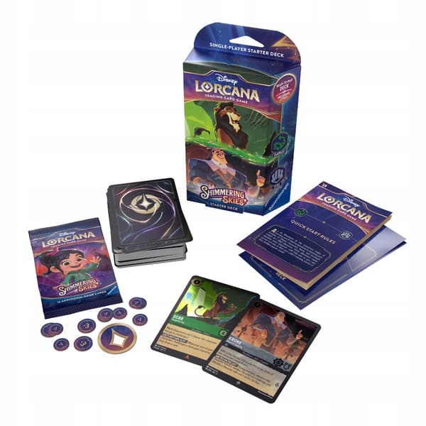 Disney Lorcana Shimmering Skies Starter Deck: Emerald/Steel