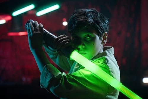 Power Saber: Green | Auto-Extending 30 LED Energy Blade | With Motion Base