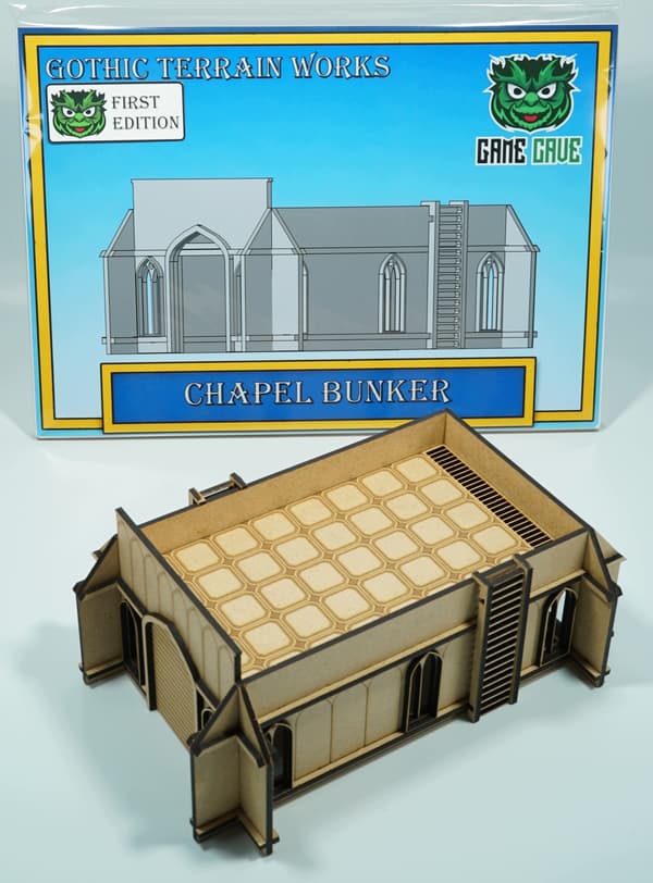 Wargaming MDF Model Kit: Gothic Terrain Works Chapel Bunker Terrain Set