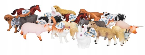 Ramiz 18-piece Animal Set: Farm