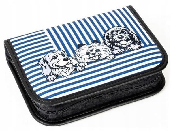 Doggy 2 pencil case with 2 flaps
