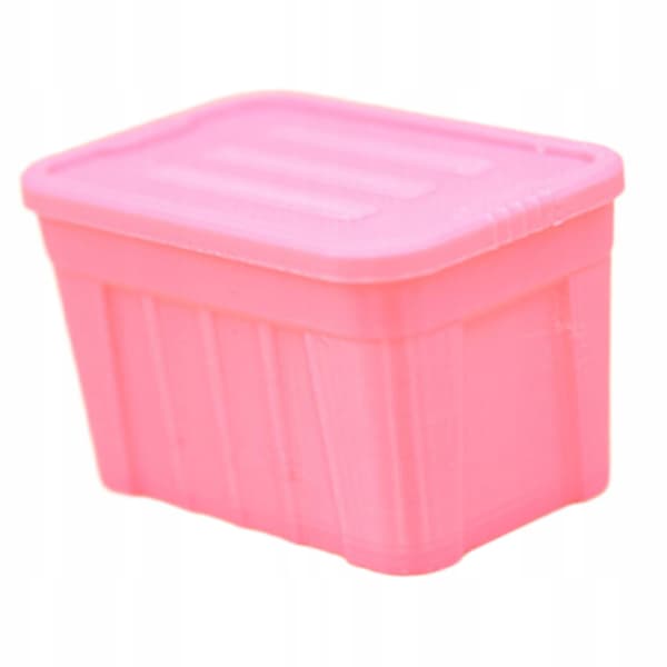 1:12 Doll’s House Storage Box Home Kitchen and Dining Room Props – Pink