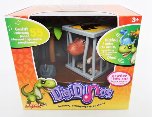 Interactive dinosaur with a DigiDinos cage