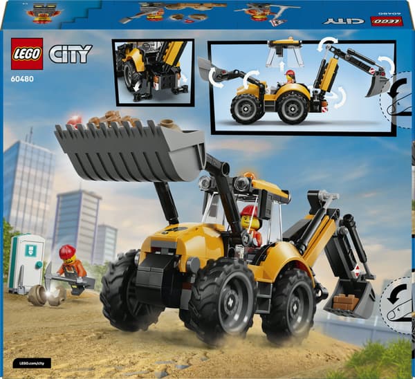LEGO City Yellow Backhoe Loader 60480