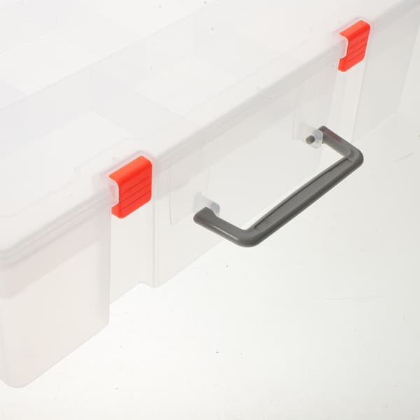 A PRACTICAL CONTAINER FOR SORTING LEGO BRICKS WITH A HANDLE