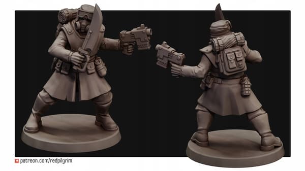 Desert Hawks Frontline Team x5 Red Pilgrim-miniatyr