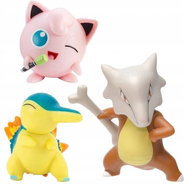 Pokémon Figures: Cindaquil, Jigglypuff, Marowak