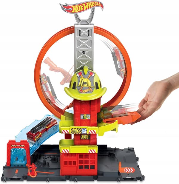Hot Wheels City Fire Station with Loop Set HKX41