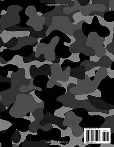 Notebook: Lined Notebook Journal – Black camouflage – College-ruled, 120 pages