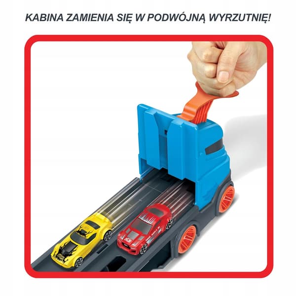 Hot Wheels 2-in-1 Racing Transporter with a 1.8m track