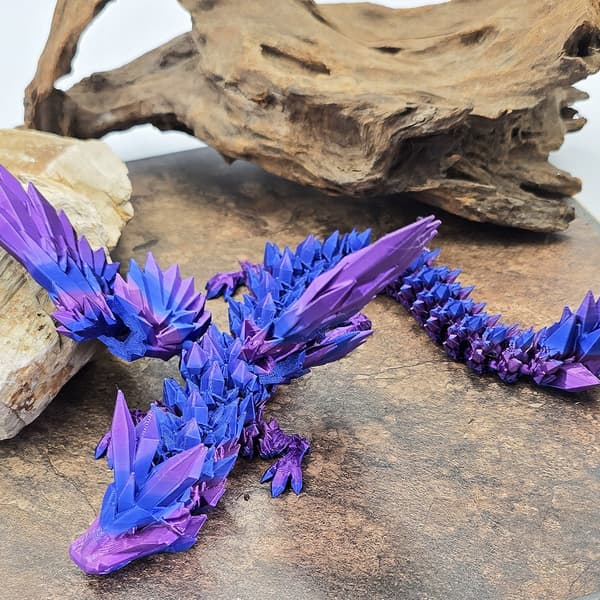 Toy: Rainbow DRAGON 3D-Printed FIRE Figurine, 35cm