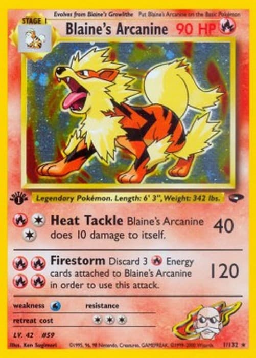 Pokemon Blaine's Arcanine