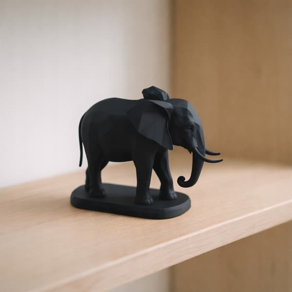 DECORATIVE 3D GEOMETRIC ELEPHANT FIGURINE FOR INTERIORS – MANY COLOURS AVAILABLE