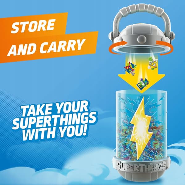 STORAGE CAPSULE SET WITH FIGURINES, A HIDEOUT AND A MEGAJET