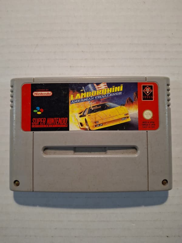 Lamborghini American Challenge (ANG) Super Nintendo SNES Condition: BDB