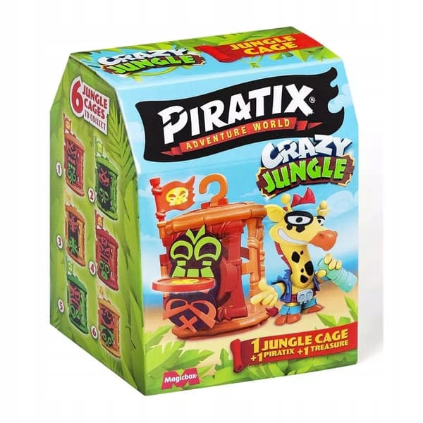 Piratix Crazy Jungle Hideaway Cage + 1 mixed figurine.