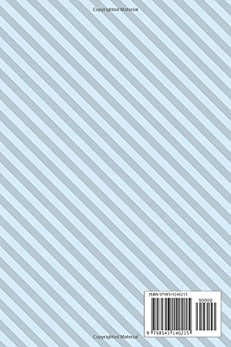 striped blue and grey: a simple lined notebook for the office