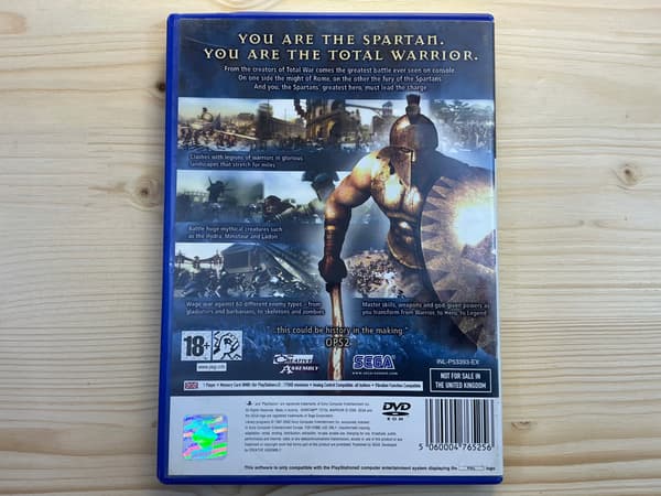 SPARTAN TOTAL WARRIOR DST+ disc for PS2
