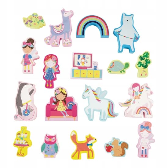 Floss & Rock – Rainbow Fairies House Set, 18 figures