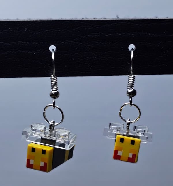 LEGO 21241 21165 Minecraft Bee Earrings minebee01 DIY