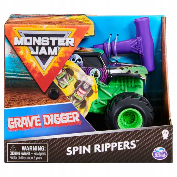 MONSTER JAM GRAVE DIGGER VEHICLE WITH SPIN RIPPERS DRIVE SYSTEM