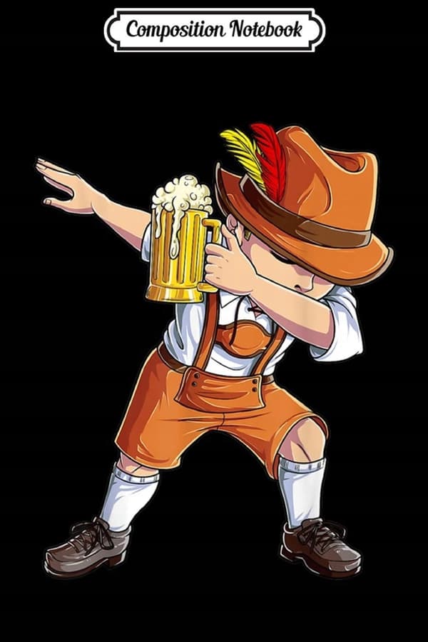 Composition Notebook: Dabbing German Clothes Oktoberfest Lederhosen Men P